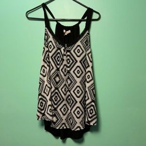 Black and white tank top
